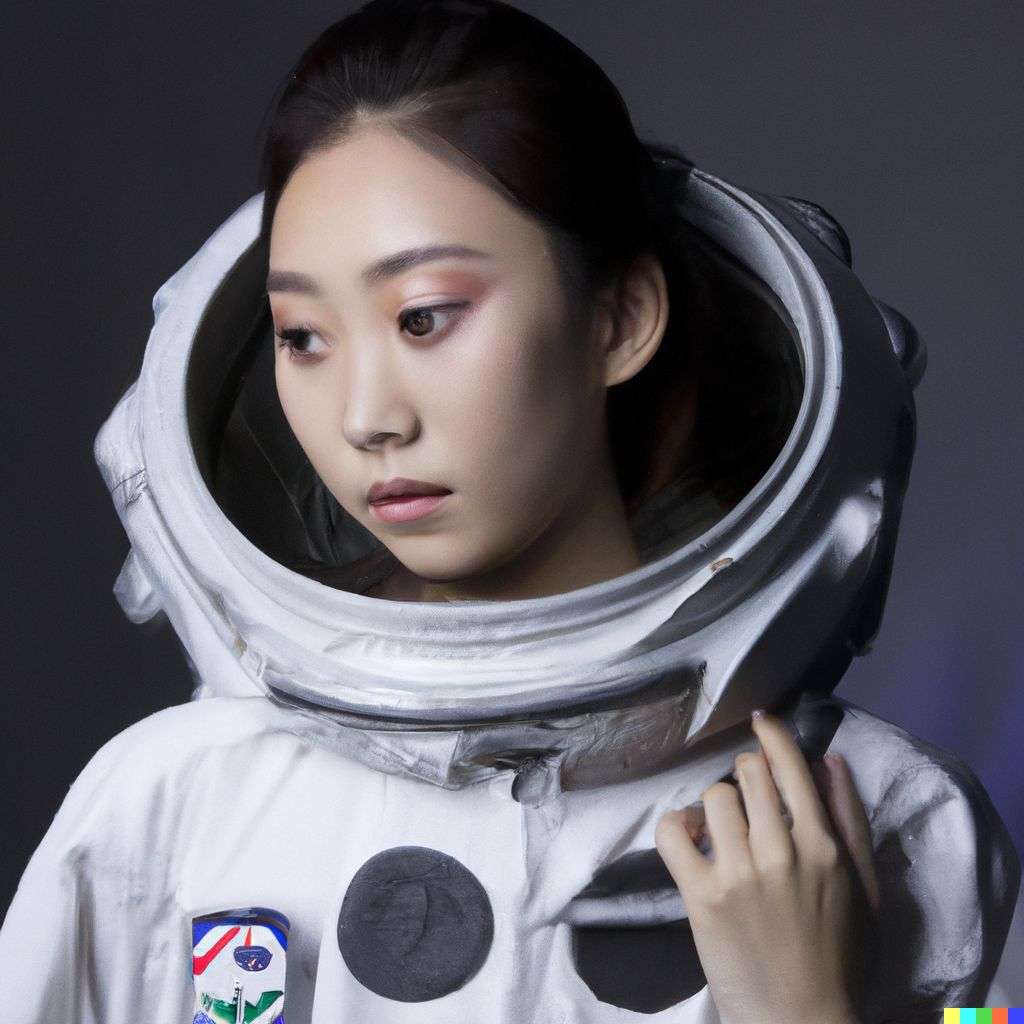 an astronaut, photograph, studio lighting
